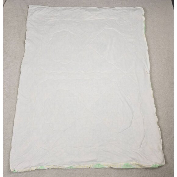 Vintage Baby Blanket Sleeping Bag Yellow Green Ducks Nursery Animal Theme Zip Up - Picture 7 of 11